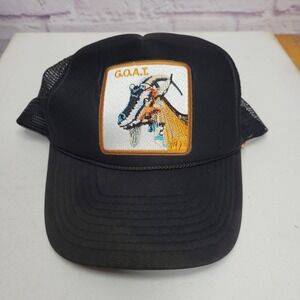 GOAT Goorin Bros Trucker Hat Snapback Baseball Cap‎ Embroidered Silky Goat Patch